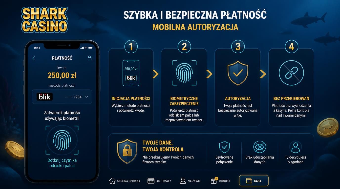mobilna wpłata w kasynie z zabezpieczeniem biometrycznym