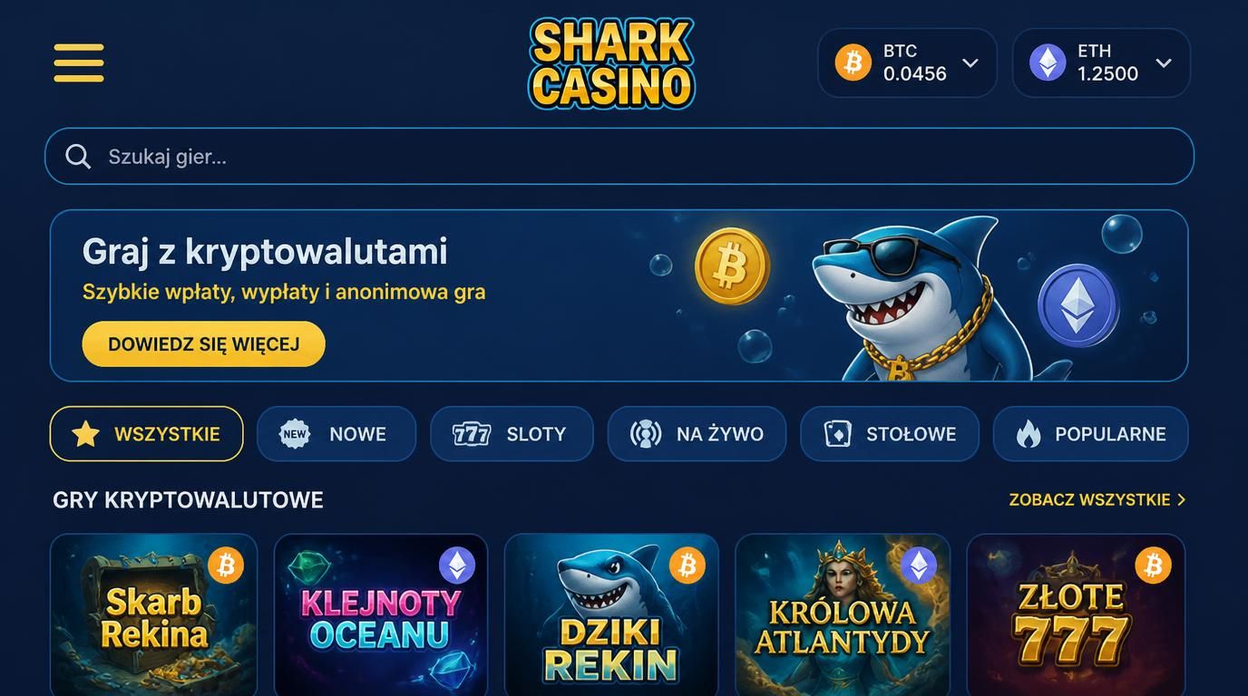 Screenshot apki z menu, wyszukiwarką i sekcją krypto
